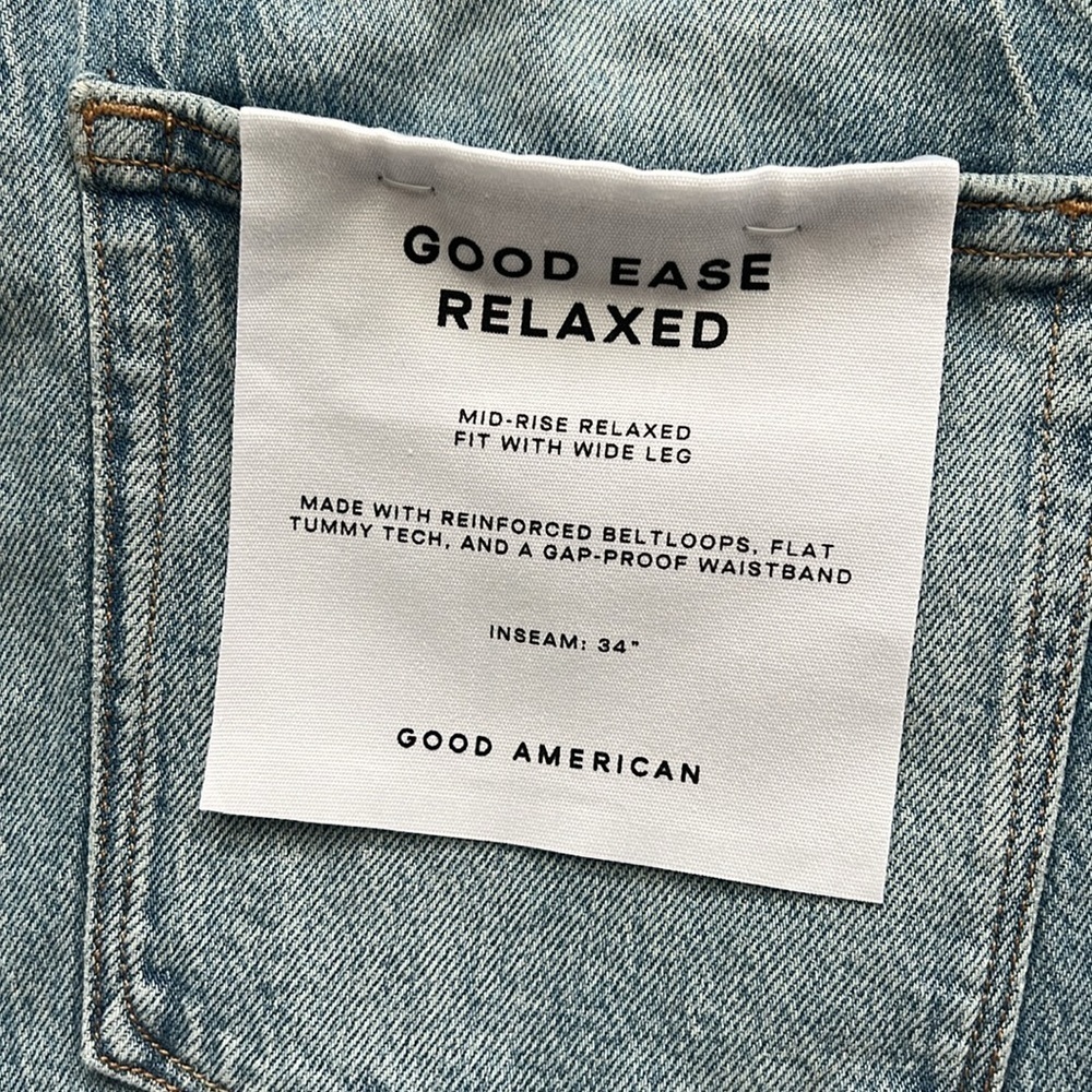 Good American Classic Blue Wide-Leg Jeans - Picture 11 of 12